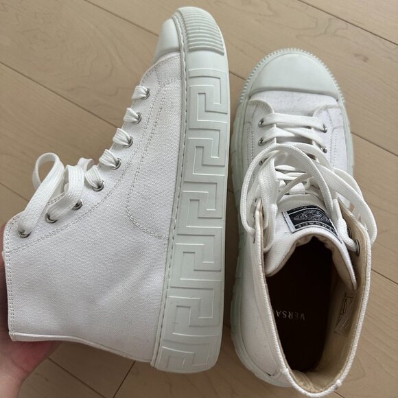 Versace White Medusa High‑Top Sneakers - Picture 3 of 7